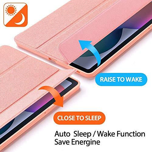 Proelite Smart Flip Case Cover For Samsung Galaxy Tab S6 Lite 10.4 Inch 2024 Sm-P610/P615 With S Pen Holder (Also Supports S Pen Magnetic Attachment), Rose Gold