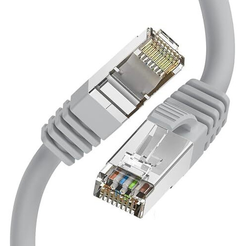 Elove Rj45 Cat-6 Ethernet Cable High Speed 550Mhz / 25 Meter Cat6 Ethernet Patch Cable 10 Gigabit Speed Utp Lan Cable, Rj45 Cable Lan Wire, Network Cable Internet Cable For Modem - 25 Meter (Grey)