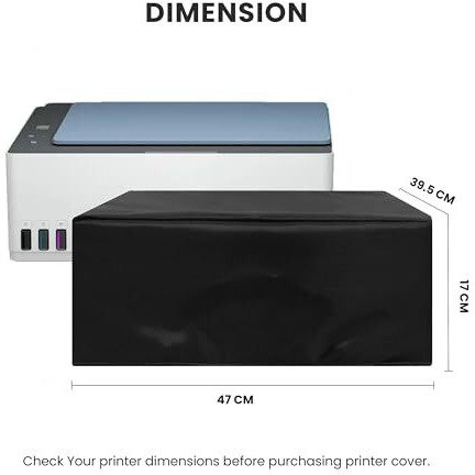 Alifiya Dust Proof Washable Printer Cover For Hp Smart Tank 585 / 525 / 520 All-In-One - Black