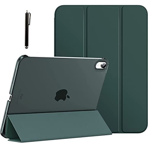Proelite Cover For Apple Ipad (A16) 11Th/10Th Generation (2025/2022) Cover Case, Transparent Smart Case For Ipad 11Th/10Th Gen 2025/2022 (Supports Auto Sleep Wake) With Stylus Pen, Dark Green