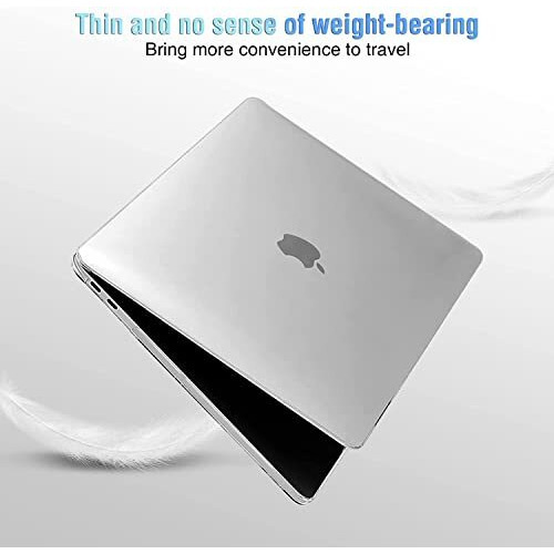 Eoocoo Hard Case Compatible For Macbook Pro 13 Inch Case M2 A2338 A2251 M1 A2289 A2159 A1989 A1706,2024,2023,2022-2017 Released, Plastic Hard Shell & Keyboard Cover & Screen Protector - Crystal Clear