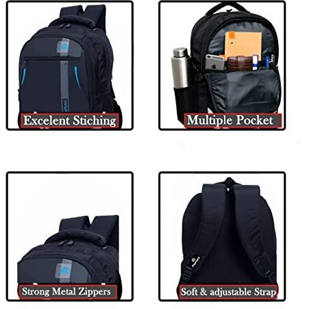 Martucci Hipe Large 35L Laptop Bag Backpack For Men And Women, Bags With 17.3 Inches Laptop Compartment With Rain Cover (Black)