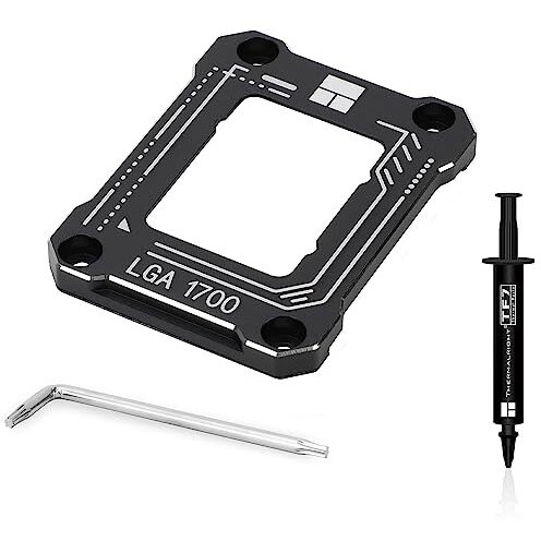 Thermalright Intel 12Th Generation Lga1700 Anti-Bending Buckle, Curved Pressure Plate,Cpu Fixing Buckle,Cpu Stress Bending Correction Fixer, Fully Fitted And Fixed Without Trace Installation (Black)