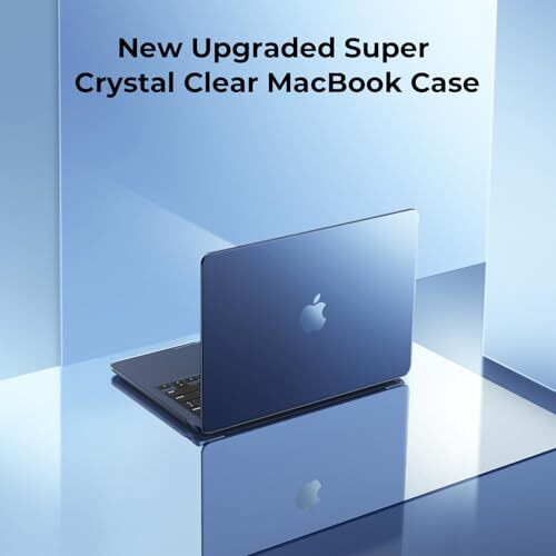 Eoocoo Case Compatible For Macbook Air 15 Inch 2025 2024 2023 M4 M3 M2 A3241 A3114 A2941,[Match Original Machine Color],[Ultra-Thin Invisible],High Transparency Laptop Hard Shell Cover-Midnight Clear