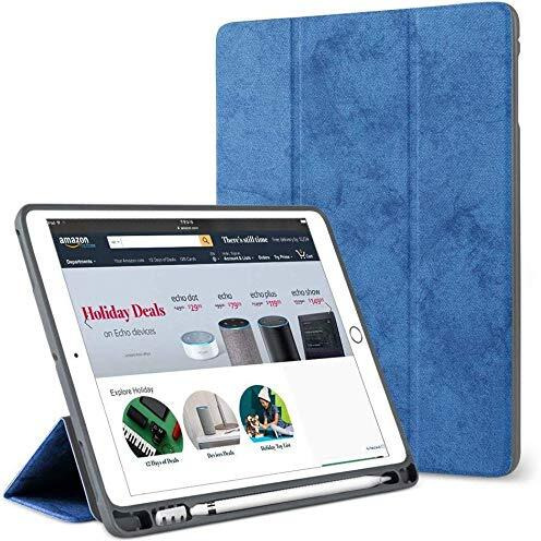 Proelite Smart Pu Flip Case Cover For Apple Ipad 10.2" 9Th Gen (2021) / 8Th Gen / 7Th Gen With Pencil Holder, Dark Blue