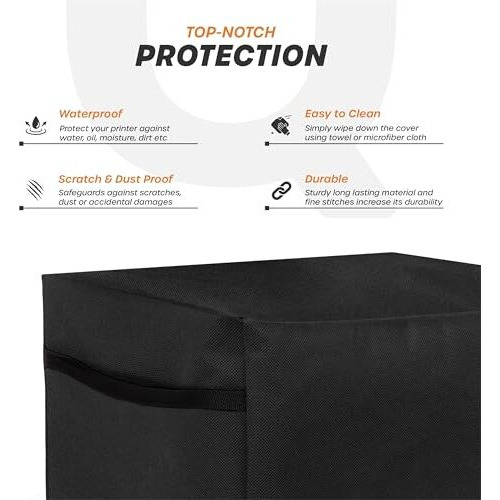 Cranique Dust Proof Printer Cover For Hp Smart Tank All-In-One 529 / 589 (Black)