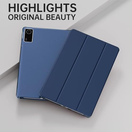 Proelite Case Cover For Redmi Pad Se 11 Inch Cover, Smart Flip Case Cover For Redmi Pad Se 11 Inch Translucent Back With Stylus Pen [Auto Sleep Wake Feature], Dark Blue