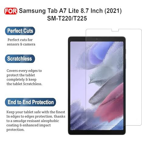Spcore Samsung Tab A7 Lite 8.7 Inch (2021) Tempered Glass | Screen Protector Tempered Glass For Samsung Galaxy Tab A7 Lite 8.7 Inch - Sm-T220 / T225 (2021)