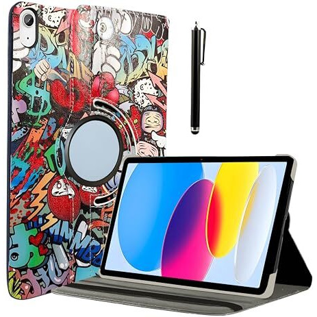 Proelite Cover For Apple Ipad (A16) 11Th/10Th Gen (2025/2022) Case Cover, 360 Rotatable Smart Flip Case Cover For Apple Ipad 11Th/10Th Generation 2025/2022 With Stylus Pen, Hippy