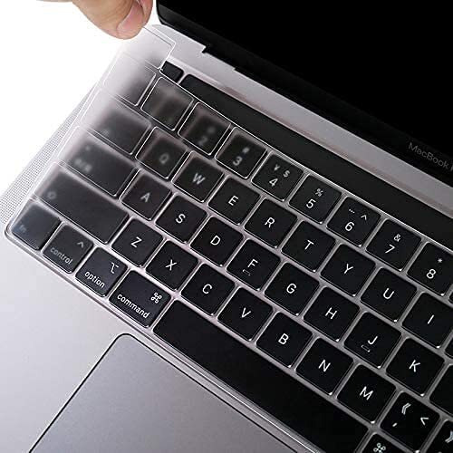 Eoocoo Keyboard Cover Skin Protector Compatible For Macbook Pro 13 Inch 2022-2020 M2 M1 A2338 A2289 A2251 & Applicable Only Macbook Pro 16 Inch A2141 2019 Release With Touch Bar&Retina Display - Clear