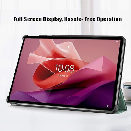 Proelite Cover For Lenovo Tab P12 12.7 Inch Cover Case, Sleek Smart Flip Case Cover For Lenovo Tab P12 12.7 Inch, Flowers