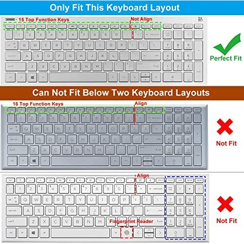 Saco Silicone Skin Laptop Keyboard Protector Cover Compatible For Hp 15S Gr Series 15S-Gr0009Au | 15S-Gr0010Au | 15S-Gr0011Au 15.6 Inch Laptop - Transparent