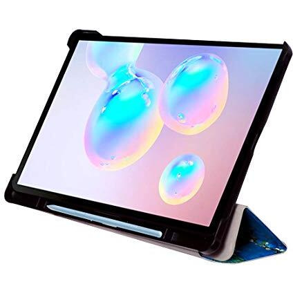 Proelite Smart Flip Case Cover For Samsung Galaxy Tab S6 Lite 10.4 Inch 2024 Sm-P610/P615 With S Pen Holder (Also Supports S Pen Magnetic Attachment), Flowers