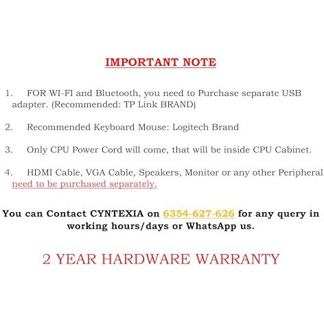 Cyntexia Computer Desktop Pc (Core I7-4770 / 16Gb Ram / 512Gb Ssd/Hdmi/Vga/Ethernet/Hd Graphics 4600 / Usb 3.0 / Win 11) Basic Software Installed