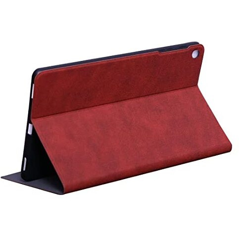 Proelite Deer Flip Case Cover For Motorola Moto Tab G62 10.6 Inch Tablet, Wine Red