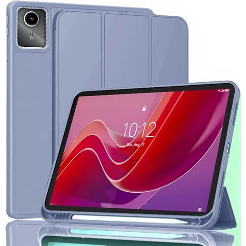 Proelite Cover For Lenovo Tab M11 Case Cover, Soft Flexible Flip Case Cover With Pen Holder For Lenovo Tab M11 11 Inch With Auto Sleep Wake [Recoil Series] - Lavender