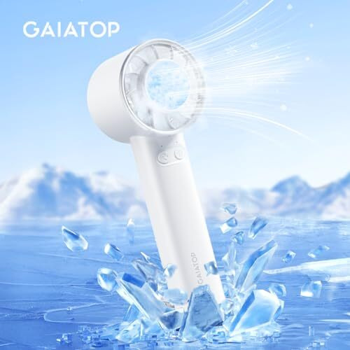 Gaiatop Mini Portable Fan, Powerful Handheld Fan, 3 Speed Strong Wind Personal Small Desk Fan With Ice Cooling Refrigerating Pad For Quick Cooling, Rechargeable Usb Fan For Indoor Outdoor Use