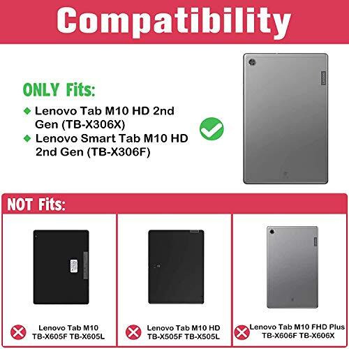Proelite Sleek Smart Flip Case Cover For Lenovo Tab M10 Hd 2Nd Gen Tb-X306X / Smart Tab M10 Hd 2Nd Gen Tb-X306F, Navy Blue