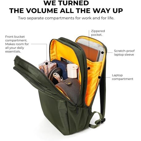 Mokobara The Kaleido 28L Premium Polyester 15.6" Unisex Multipurpose Laptop Backpack (Seaweed Green)