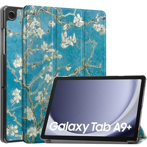 Proelite Cover For Galaxy Tab A9 Plus 11 Inch Case Cover, Smart Trifold Flip Case Cover For Samsung Galaxy Tab A9+ 11 Inch, Flowers