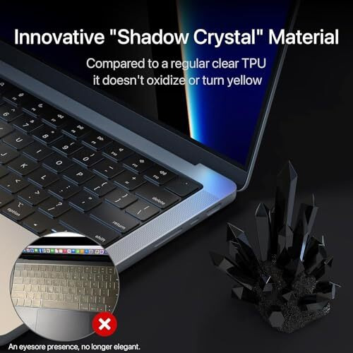 Oaky Keyboard Protector For 2025-2021 M4/M3/M2 Chip Macbook Air 13 Inch/Macbook Air 15 Inch [Model A3240 A3113 A2681 A3113 A2681 A3114 A2941] Dust-Proof Keyboard Skin Protector - Tpu Grey