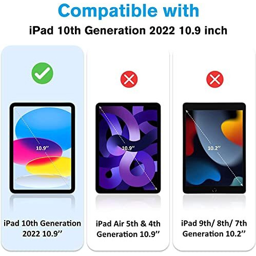 Proelite Case Cover For Apple Ipad (A16) 11Th/10Th Generation (2025/2022), Transparent Case Cover With Pencil Holder For Ipad 11Th/10Th Gen 2025/2022, Haze Blue
