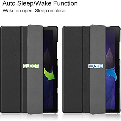 Proelite Smart Flip Case Cover For Samsung Galaxy Tab A8 10.5" 2023/2022 Sm-X200/ Sm-X205/ Sm-X207, Black