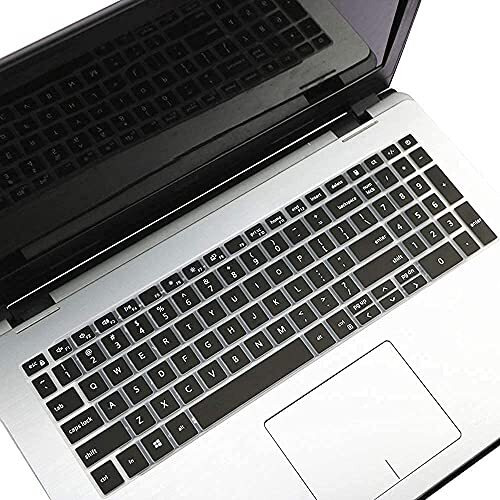 Saco Keyboard Protector Silicone Skin Cover For Dell Inspiron 3501 Laptop - Black