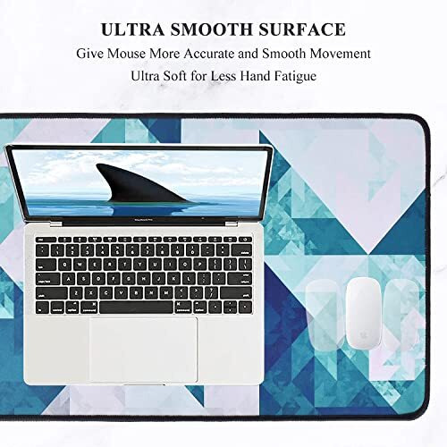 Seagull Flight Of Fashion Large Extended Mouse Pad Xxl With Non-Slip Rubber Base, Stitched Edge Mouse Mat For Laptop, Computer & Desk - 60 X 30 X 0.2 Cm - Green Crystal