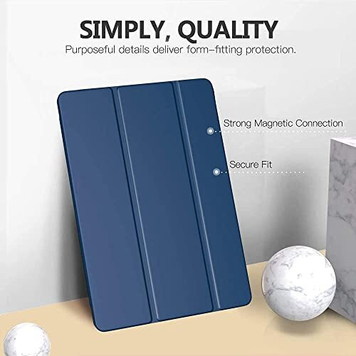 Proelite Smart Flip Case Cover For Apple Ipad 9.7 Inch Air 1 Air 2 5Th/6Th Generation Translucent Back, Dark Blue