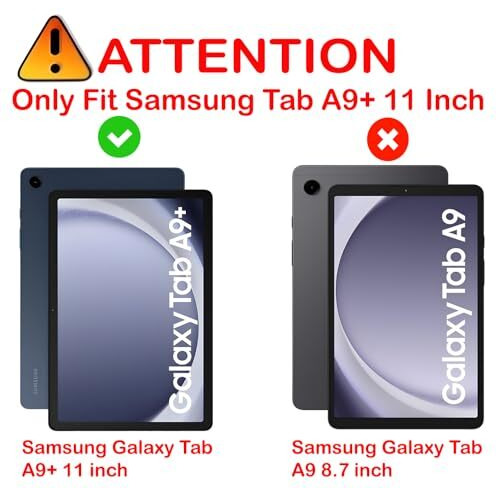Proelite Cover For Galaxy Tab A9 Plus 11 Inch Case Cover, Smart Trifold Flip Case Cover For Samsung Galaxy Tab A9+ 11 Inch, Black