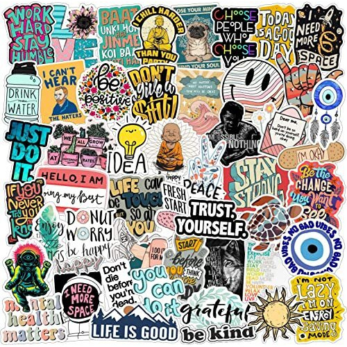 Junkyard Quotations Vinyl Reusable Self-Adhesive Sticker's For Scrapbook Laptops Guitar Scrapbook And Decorating Other Gadgets (Pack Of 50), 9 Inches X 12 Inches