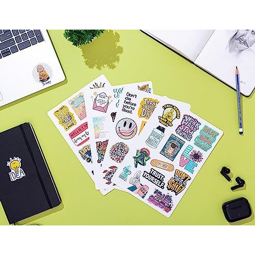 Junkyard Quotations Vinyl Reusable Self-Adhesive Sticker's For Scrapbook Laptops Guitar Scrapbook And Decorating Other Gadgets (Pack Of 50), 9 Inches X 12 Inches
