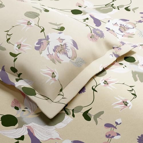 Haus & Kinder Double King Flat Bedsheet With 2 Pillow Covers, King Size For Double Bed Sheet, 100% Cotton Flat King Size Bedsheets, 144 Tc, Bold Floral