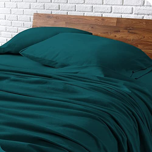 Yrm Bedding's Teal 400-Tc Top Selling Egyptian Cotton Hotel Quality Bedsheet With 2-Pillow Covers Double Bed