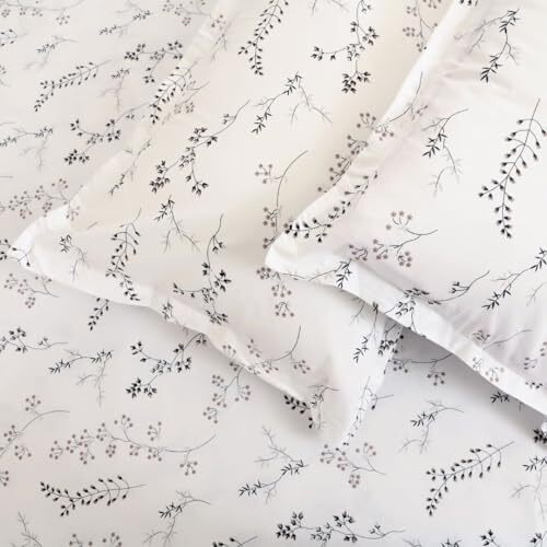Jaipur Weaves Bedsheet King Size 100% Pure Cotton Bed Sheet With 2 Pillow Covers, 250 Tc Premium Bedding Set, Super Soft Cozy (Spring Tulips Brown, Super King)