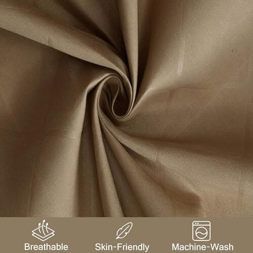 Fresh From Loom Single Bedsheet - Microfiber Rotary Printed, Hypoallergenic, Wrinkle Free With 1 Pillow Covers (60 X 90 Inches | Dark Beige, Barfi Design)