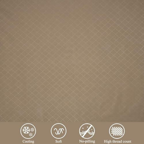 Fresh From Loom Single Bedsheet - Microfiber Rotary Printed, Hypoallergenic, Wrinkle Free With 1 Pillow Covers (60 X 90 Inches | Dark Beige, Barfi Design)