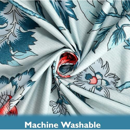 Fresh From Loom King Size Microfiber Fitted Floral Print Bedsheet - 240 Tc, Hypoallergenic, Includes 2 Pillow Covers (Size - 78 X 72 Inches (Fits Up To 10 Inch)| Geyser, Floral Design, Multicolor)