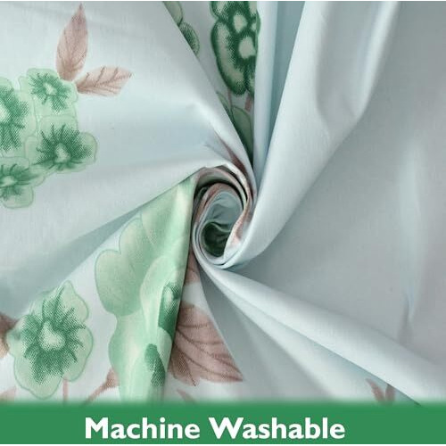 Fresh From Loom Floral Print 240 Tc Microfiber Single Bed Bedsheet Set With 1 Pillow Covers - Hypoallergenic & Soft (60 X 90 Inch | Cyan, Floral Design)