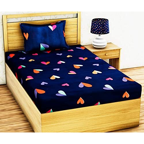 Umi. Super Soft Brushed Microfiber Cotton Single Bedsheet With Pillow Cover,Bedsheet 60X90(Inches) Pillow Cover 17X27(Inches) Bedsheet For Single Bed,144 Tc,Red