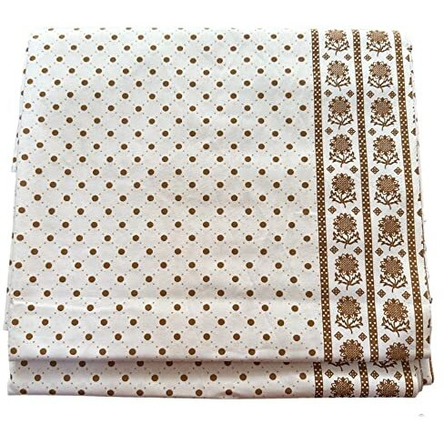 Pwi Single Bed Finest Cotton Crafted Soft Bedsheet Without Pillow Cover(60X90 Inches)-1 Piece (Brown)
