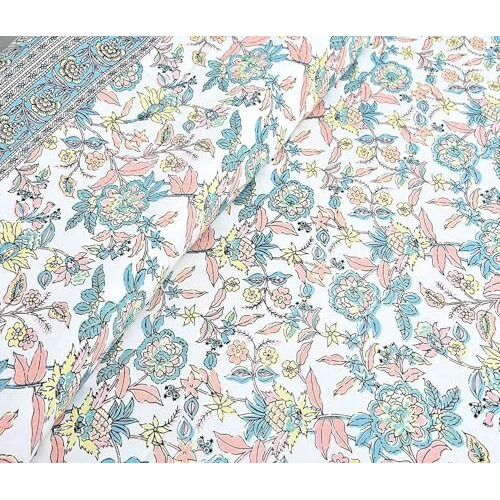 Elanorhomes Azure Dreams Collection | Premium 240 Tc Pure Cotton Single Bedsheet | Summer Cooling | Cozy 60X90 With 1 Designer Pillow Cover