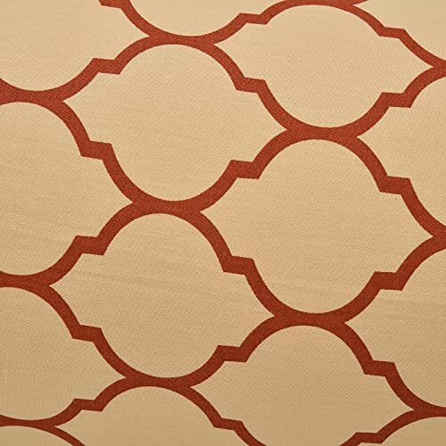 Trance Home Linen 200Tc 100% Cotton Queen Size Printed Bedsheet | Bedding Set Of Queen Size Flat Bed Cover With 2 Pillow Covers (86X104 Inch | 7.1Ft X 8.6Ft - Damask & Dori - Clay Red)