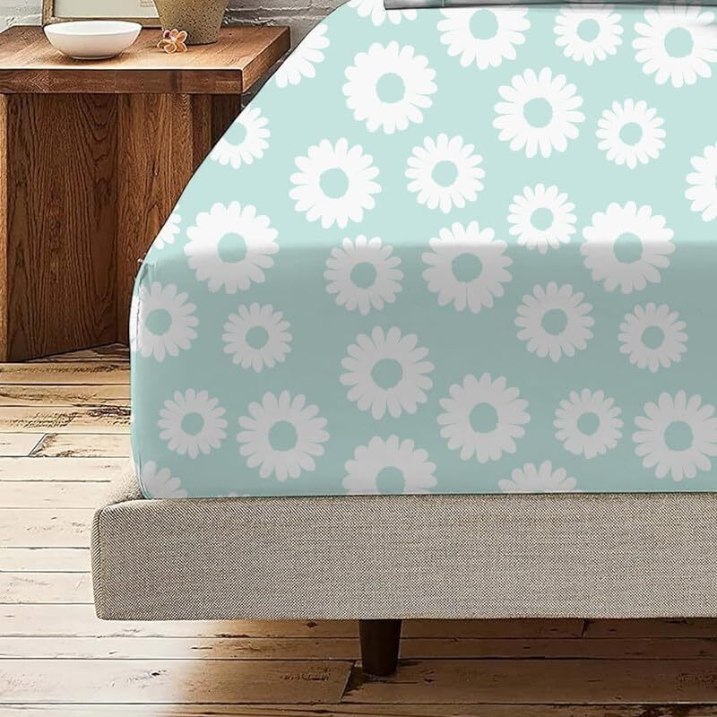 1800 Brushed Microfiber Bedsheet With 2 Pillow Cover | Bedsheets | Bed Sheet | Chadar - Soft And Breathable - Flat Sheet With 2 Pillow Covers - Daisy Delight_Single