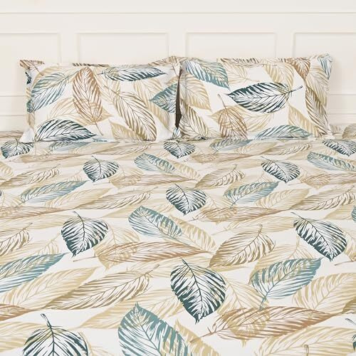 Jaipur Weaves Bedsheet King Size 100% Pure Cotton Bed Sheet With 2 Pillow Covers, 250 Tc Premium Bedding Set, Super Soft Cozy (Grey Olive, Super King)