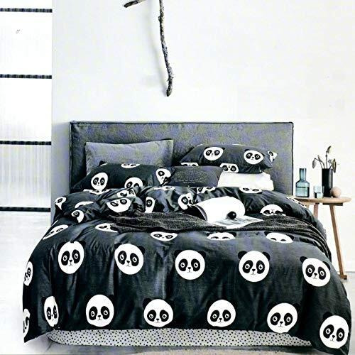Money Home Decor Kids Glace Cotton Animated Panda Print Double Bedsheet With 2 Pillow Covers (Multicolour, 90X100 Inches, Standard)