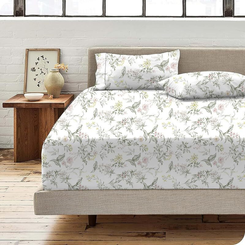 Mahaveer Cotton Microfiber Bedsheet For Double Bed, Lightweight, Super Soft, Double Bed Sheet, Wrinklefree And Softtouch Bedsheets Printed Bed Sheets, 90X100 Inch Double Print-8