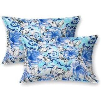 Bombay Dyeing Dream Lover 104Tc 100% Cotton One King Size 274X274Cm / 108 X 108 Inches Bedsheet With 2 Pillow Covers Size 46X69 Cm (7557 Blue Grn, King)