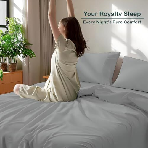 Bhoomi Impex 180 Bed Sheets For King Bed - Brushed Microfiber Bedding - Flat Bedsheets & Pillowcase - Breathable Wrinkle, Fade Resistant & Cooling Sheets - Light Grey Solid_King